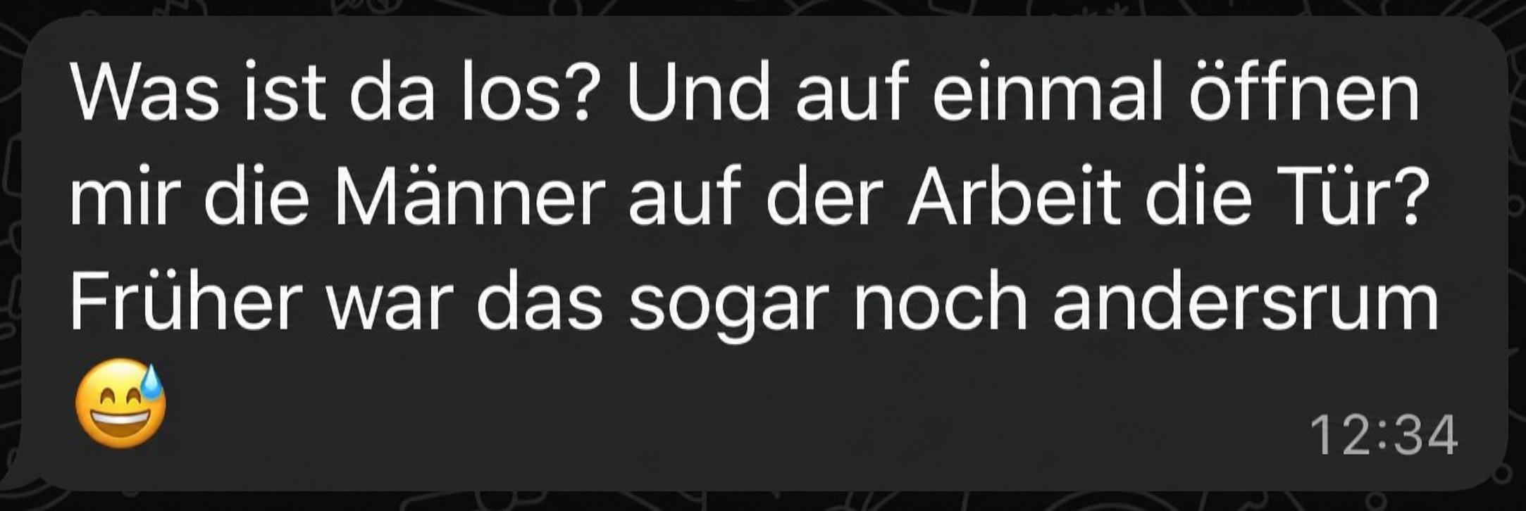 Nachricht einer Teilnehmerin