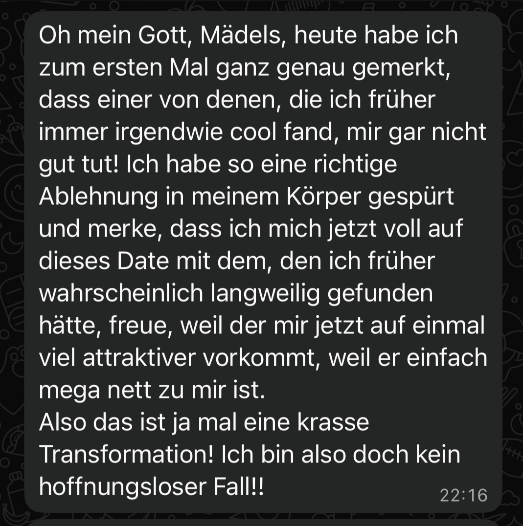 Nachricht einer Teilnehmerin